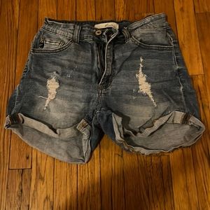 Medium wash stretchy Jean shorts
